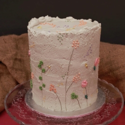 Flower granite cake