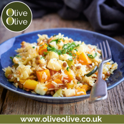 Autumnal Risotto from the OliveOlive Mediterranean Cookbook