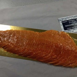 Cold smoked D Cut salmon side