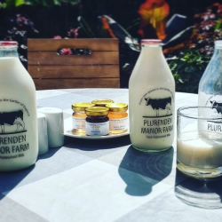milk in bottles