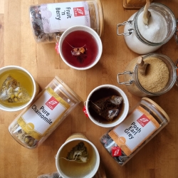 Black, green, oolong, white and herbal teas