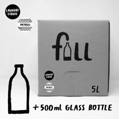 FILL LAUNDRY LIQUID BAG IN BOX 5L + 500 ML GLASS BOTTLE (NEROLI)