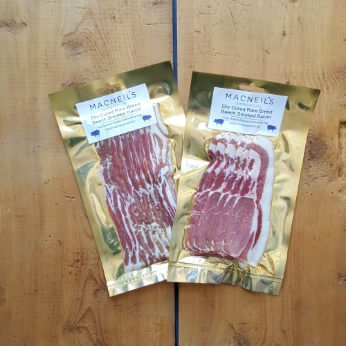 Dry Cured Rare Breed Beech Smoked Bacon— per pack