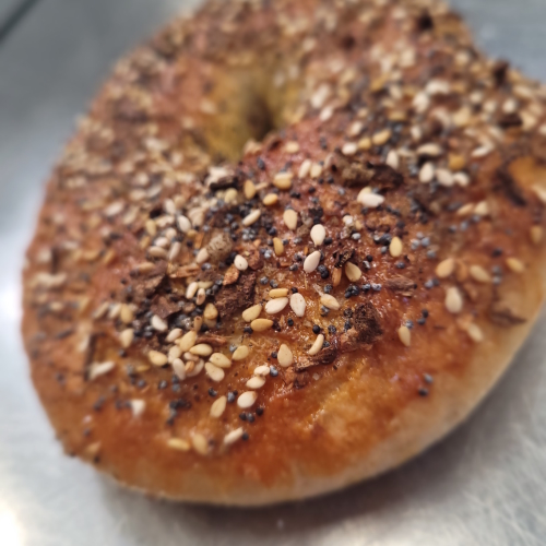 Sourdough Bagels with seedy topping (6 per bag)