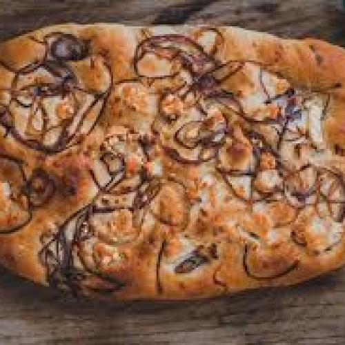 BAKER TOM Focaccia goats cheese & red onion