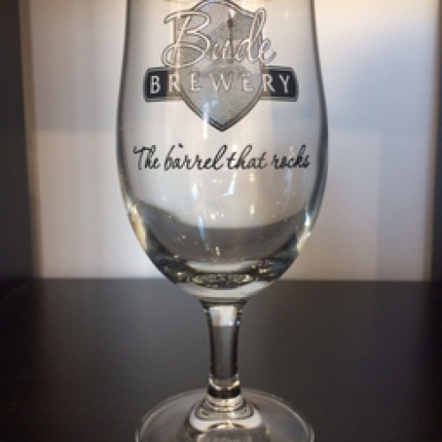 BUDE BREWERY STEMMED HALF PINT GLASS