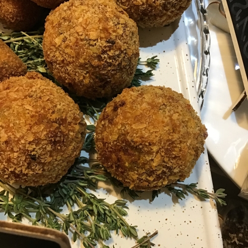Pea, Bacon & Cheddar Croquette