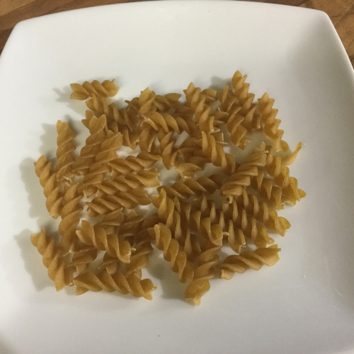 Wholewheat fusilli pasta