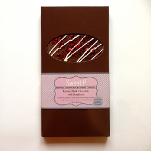 DARK CHOCOLATE BAR WITH RASPBERRY