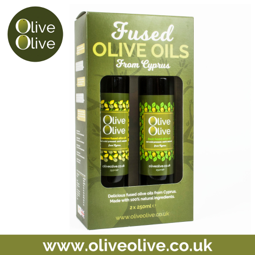 DUO Fused Olive Oil 2 x 250ml Bottle Gift Pack with 2 pourers