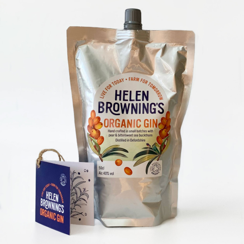 Helen Browning's Organic Gin with Pear and Sea Buckthorn Pouch (50cl)