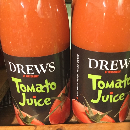Drew’s tomato juice