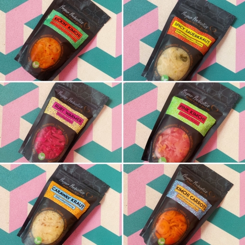 Sauerkraut & Kimchi Selection Pack (Pack of 6) Raw & Vegan