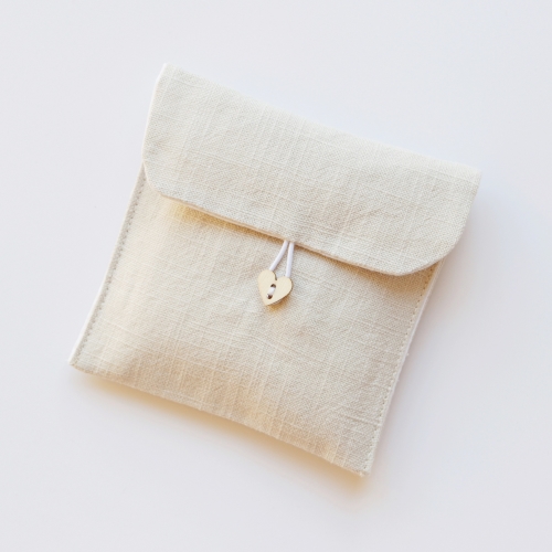 Neutral Linen Sanitary Pad Pouch