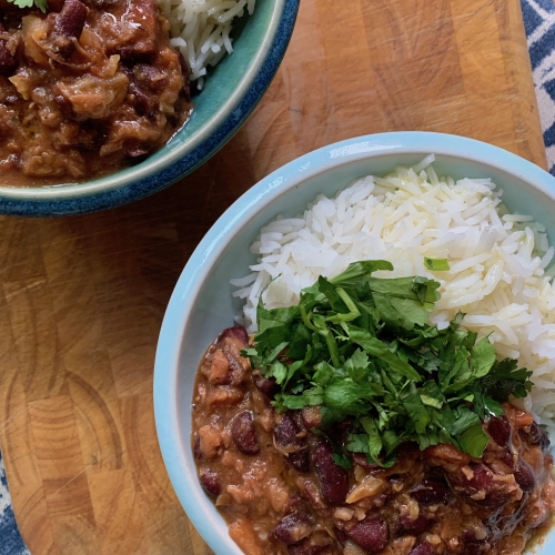 Smokey Red Pepper & Sweet Potato Chilli (vegan)