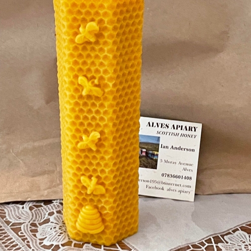 Beeswax Candle  large hex