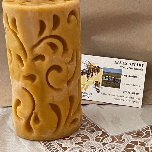 Beeswax Candle  large round