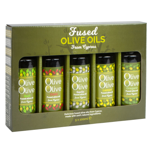 Basil, Chilli, Garlic, Lemon & Oregano Fused Olive Oil 5 x 100ml Gift Pack