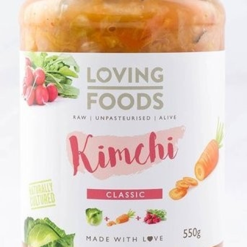 Loving Foods Raw, Unpasteurised Fermented Kimchi - Classic - 550g