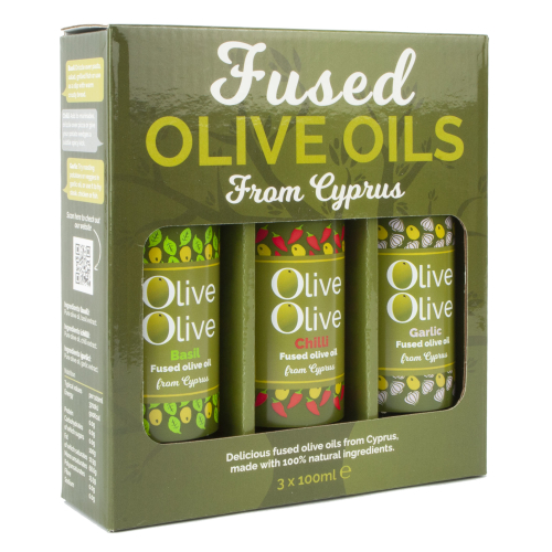 Basil, Chilli & Garlic Fused Olive Oil 3 x 100ml Gift Pack