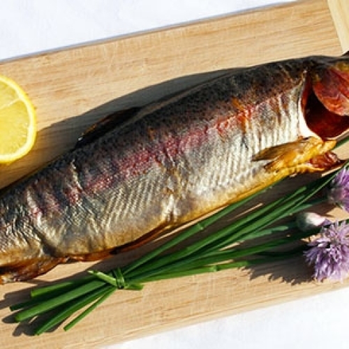 Hot Smoked Trout Whole Single (Ready to Eat)