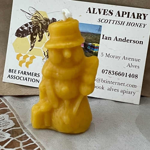 Beeswax Candle  snowman
