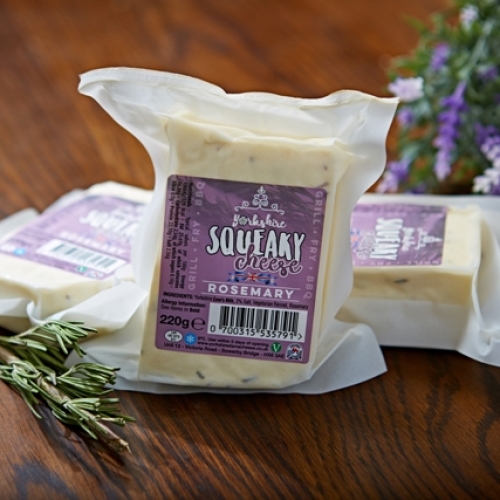 Squeaky Halloumi-style cheese with rosemary
