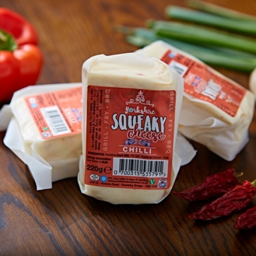 Squeaky Halloumi-style Cheese with chilli